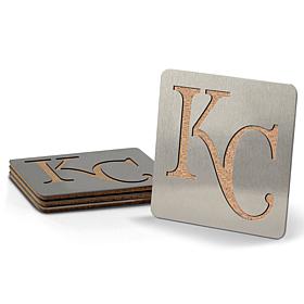 MLB Boasters 4-piece Coaster Set - Kansas City Royals