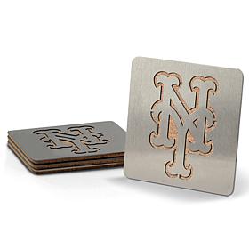 MLB Boasters 4-piece Coaster Set - New York Mets