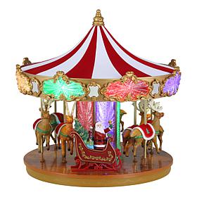Mr. Christmas 12" Animated Spectacularly Lit Carousel