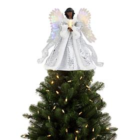 Mr. Christmas 12" Fiber Optic Angel Tree Topper - Black