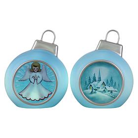 Mr. Christmas Set of 2 12" LED Blow Mold Ornaments