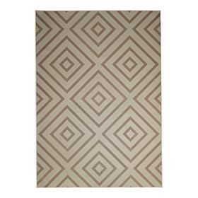 My Magic Carpet Jute Aria 5'x7' Double-Diamond Natural Washable Rug 