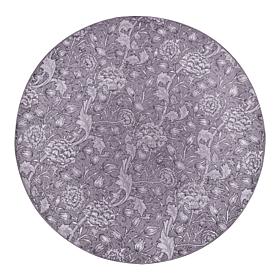 My Magic Carpet Kalini Floral Washable Round Rug 6'