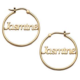 Name Small 25mm Hoop Earrings