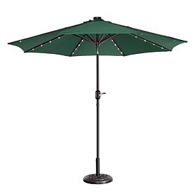 Nature Spring 9' Patio Umbrella with LED Lights - Green
