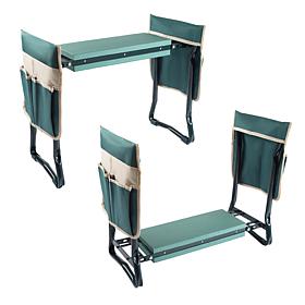 Nature Spring Gardening Kneeling Bench Foldable Foam Pad Stool - Green