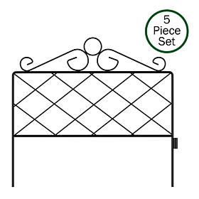 Nature Spring Metal Garden Fencing Panels for Decorative Edging 5-Pack