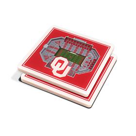 NCAA Oklahoma Sooners 3-D Stadium Views Coaster Set