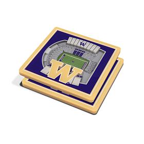 NCAA Washington Huskies 3-D Stadium Views Coaster Set
