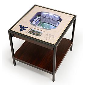 NCAA WV Mountaineers 25-Layer End Table - Milan Puskar Stadium