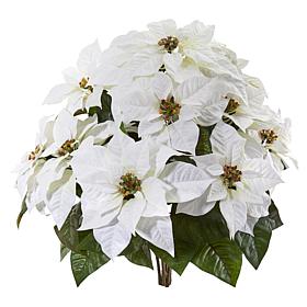Nearly Natural 24 in. Poinsettia Plant (Set of 2)