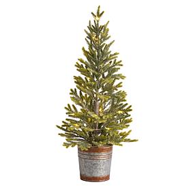 Nearly Natural 26” Pine Christmas Tree with 35 Warm White Lights