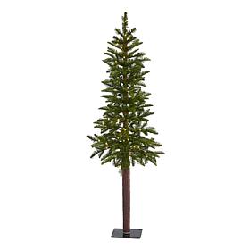 Nearly Natural 5 Ft. Christmas Tree with 100 Clear Microdot LED Lights