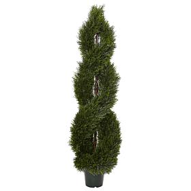 Nearly Natural 5 ft. UV Resistant Pond Cypress Topiary Plant