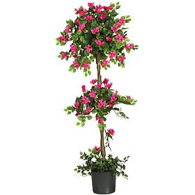 Nearly Natural 5' Mini Bougainvillea Topiary Silk Tree