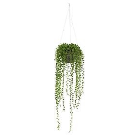 Nearly Natural Silk String of Pearl Hanging Plant - 21"