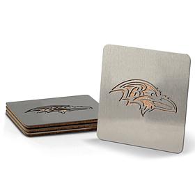 NFL Boasters 4-piece Coaster Set - Baltimore Ravens
