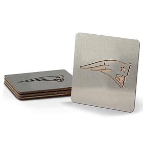 NFL Boasters 4-piece Coaster Set - New England Patriots