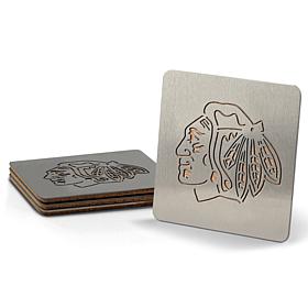 NHL Boasters 4-piece Coaster Set - Chicago Blackhawks