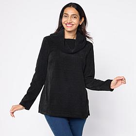 Nina Leonard Cowl Neck Chenille Sweater Tunic