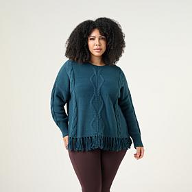 Nina Leonard Crinkle Mesh High-Low Hem Tunic