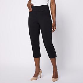 Nina Leonard Crop Pant with Open Ring Detailing and Pockets