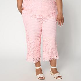 Nina Leonard Elastic Waist Pull-On Cropped Pant