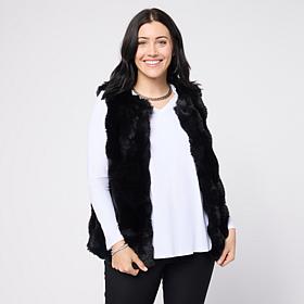 Nina Leonard Faux Fur Vest