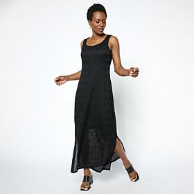 Nina Leonard Scoop-Neck Sleeveless Maxi Dress
