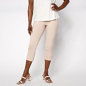 Nina Leonard Stretch Denim Knit Cropped Pant