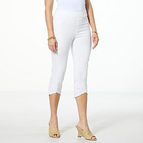 Nina Leonard Stretch Twill "Denim" Cropped Pant