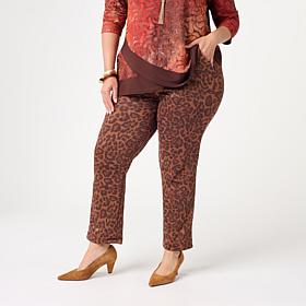 Nina Leonard Suede Narrow Leg Pant with Pockets