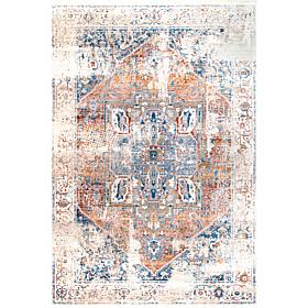 nuLOOM 4' x 6' Harriet Vintage Medallion Fringe Area Rug 