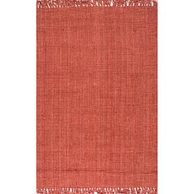 nuLOOM Daniela Farmhouse Chunky Jute Area Rug - 5' x 7' 6" Brick
