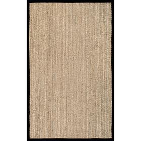 nuLOOM Elijah Farmhouse Seagrass Area Rug 4' x 6' Black