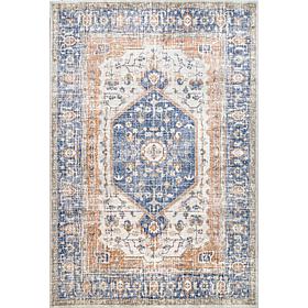 nuLOOM Jacquie Vintage Floral Area Rug - 6' 7" x 9' Blue