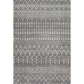 nuLOOM Moroccan Blythe Area Rug - 6' 7" x 9' Dark Gray