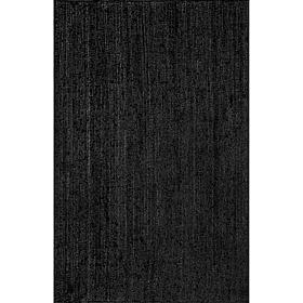 nuLOOM Rigo Hand Woven Farmhouse Jute Area Rug 3'x5' Black