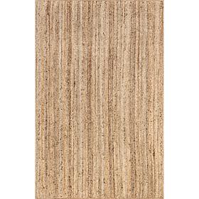 nuLOOM Rigo Hand Woven Farmhouse Jute Area Rug - 4' x 6' Natural