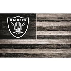 Oakland Raiders Distressed Flag 11x19