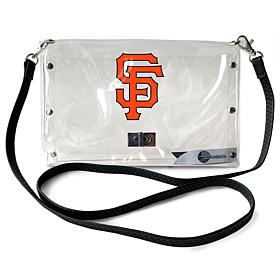 Official MLB Clear Envelope Purse with Team Logo- San Francisco Giants