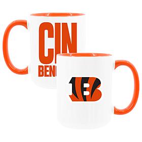 Official NFL TRI Team Code 15 oz. Mug 2-pack - Cincinnati Bengals