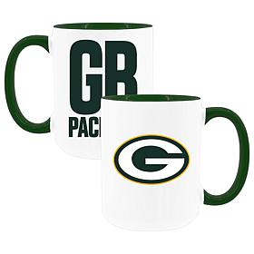 Official NFL TRI Team Code 15 oz. Mug 2-pack - Green Bay Packers