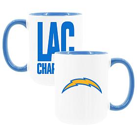 Official NFL TRI Team Code 15 oz. Mug 2-pack - Los Angeles Chargers