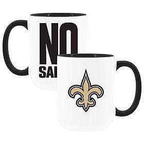Official NFL TRI Team Code 15 oz. Mug 2-pack - New Orleans Saints