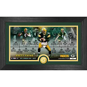 Officially Licensed Brett Favre Career Timeline Bronze Coin Photo Mint