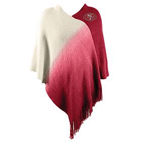 Officially Licensed Littlearth NFL One Size Dip Dye Poncho - 49ers
