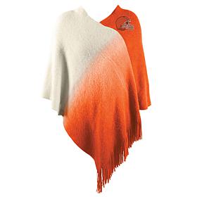 Officially Licensed Littlearth NFL One Size Dip Dye Poncho - Browns