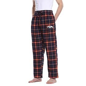 Officially Licensed Men's Plaid Flannel Pant by Concept Sports-Broncos