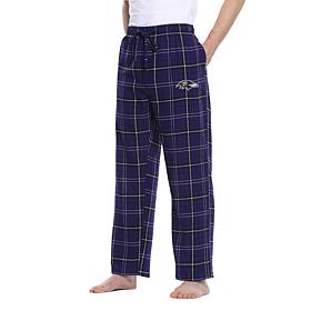 Officially Licensed Men's Plaid Flannel Pant by Concept Sports- Ravens